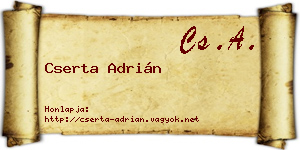 Cserta Adrián névjegykártya