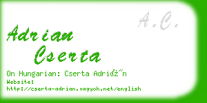 adrian cserta business card